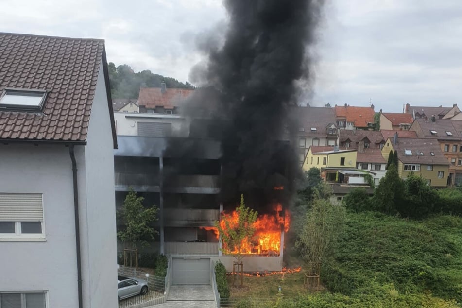 Das Feuer am Sonntagabend.