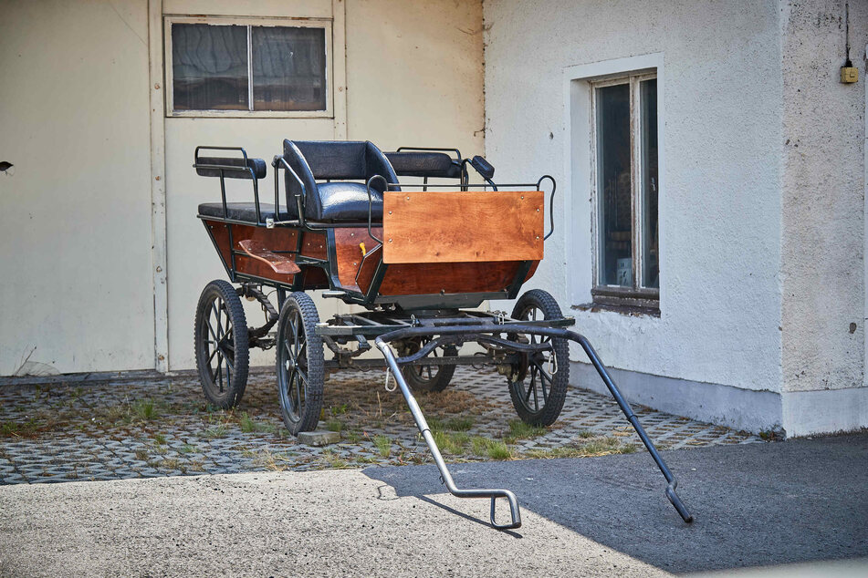 Der Pferdewagen kippte beim Wendemanöver um.