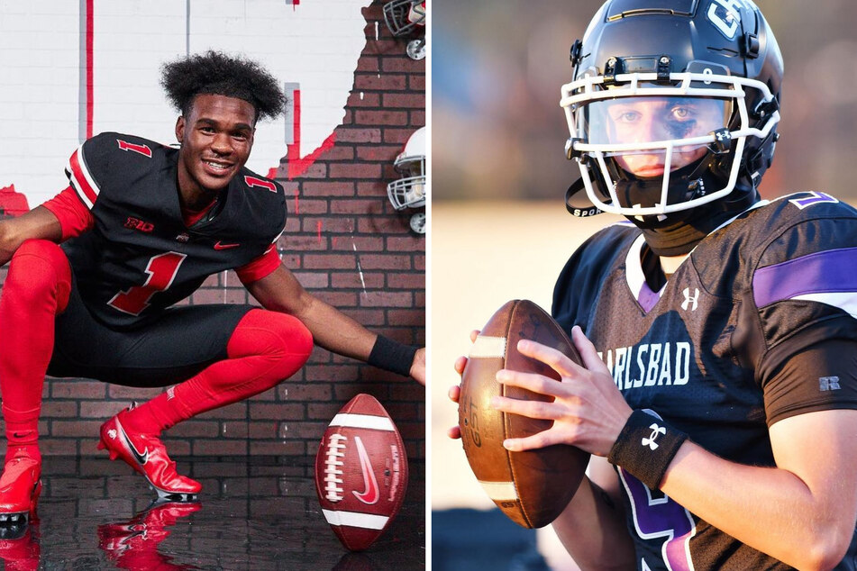 The college football world didn't hold back from weighing in on a potential quarterback battle between Air Noland (l) and Julian Sayin.