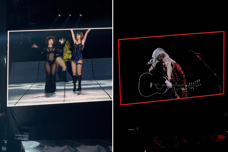 Taylor Swift had a number of special guests at The Eras Tour in New Jersey, including Ice Spice (l).