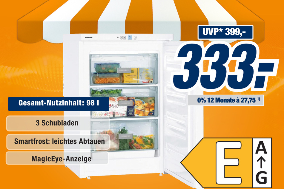 Liebherr Gefrierschrank Gw 855-3: 4-Sterne-Gefrierraum & leichtes Abtauen dank SmartFrost.