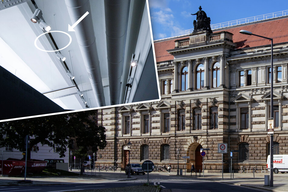 Dresden: Schock im Albertinum: Lampen-Teil fällt von Decke und trifft Besucherin