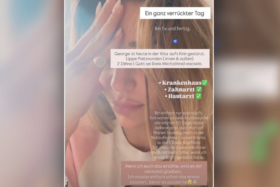 Realitystar Eva Benetatou (34) präsentiert sich in ihrer Instagram-Story ziemlich ausgelaugt und kraftlos.