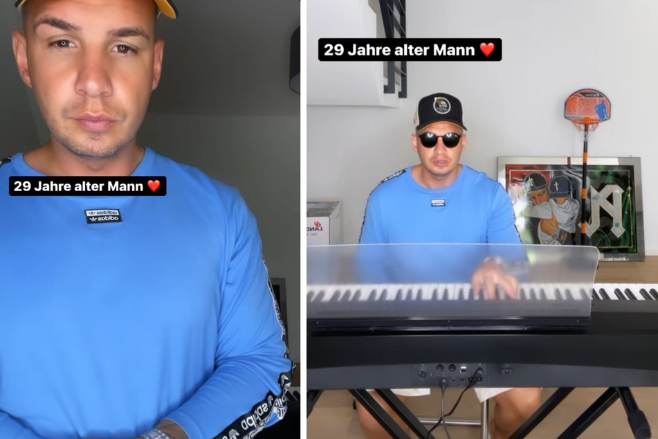Pietro Lombardi (29) hat von seinen Freunden zum Geburtstag ein Keyboard geschenkt bekommen. (Fotomontage)
