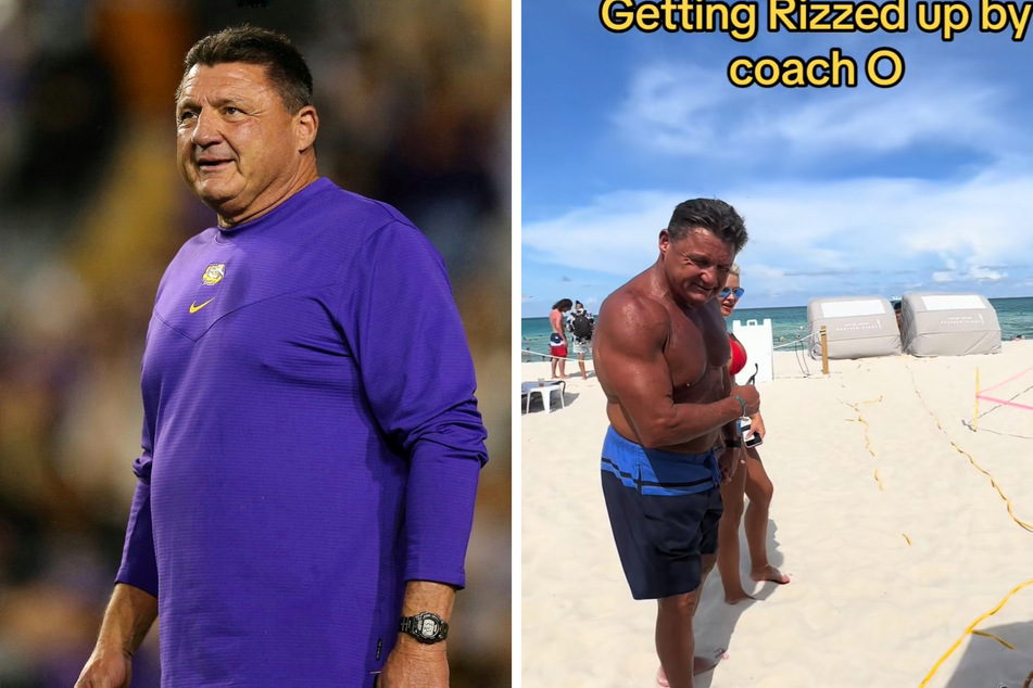 Former Lsu Football Coach Ed Orgeron Goes Viral For Jacked Beach Body 5190