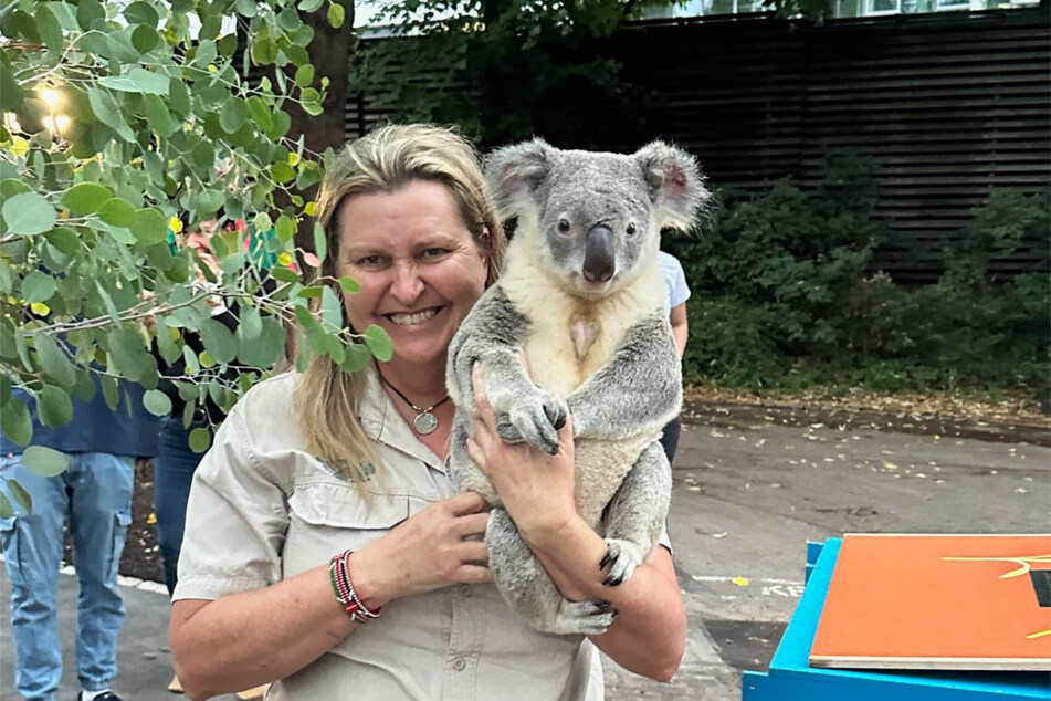 Tierpflegerin Michelle Barnes hat die Tiere von Australien nach Deutschland begleitet.