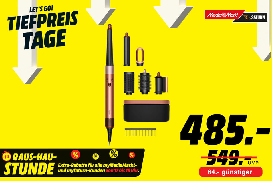 Dyson Airwrap i.d. für 485 statt 549 Euro.