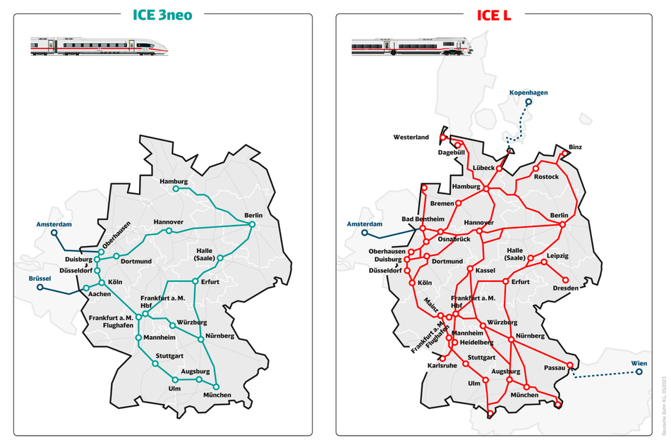 Die neuen Zugmodelle decken Verbindungen in ganz Deutschland und sogar bis ins Ausland ab.