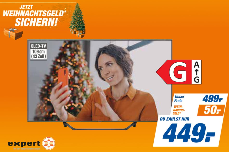 43-Zoll Hisense-Fernseher für 449 statt 499 Euro.