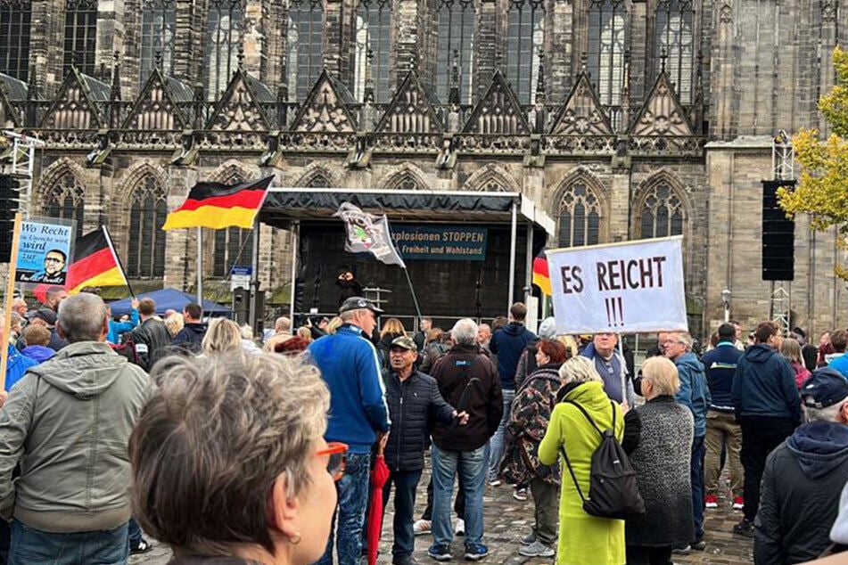 Auch auf dem Magdeburger Domplatz wurde am gestrigen Montag demonstriert.