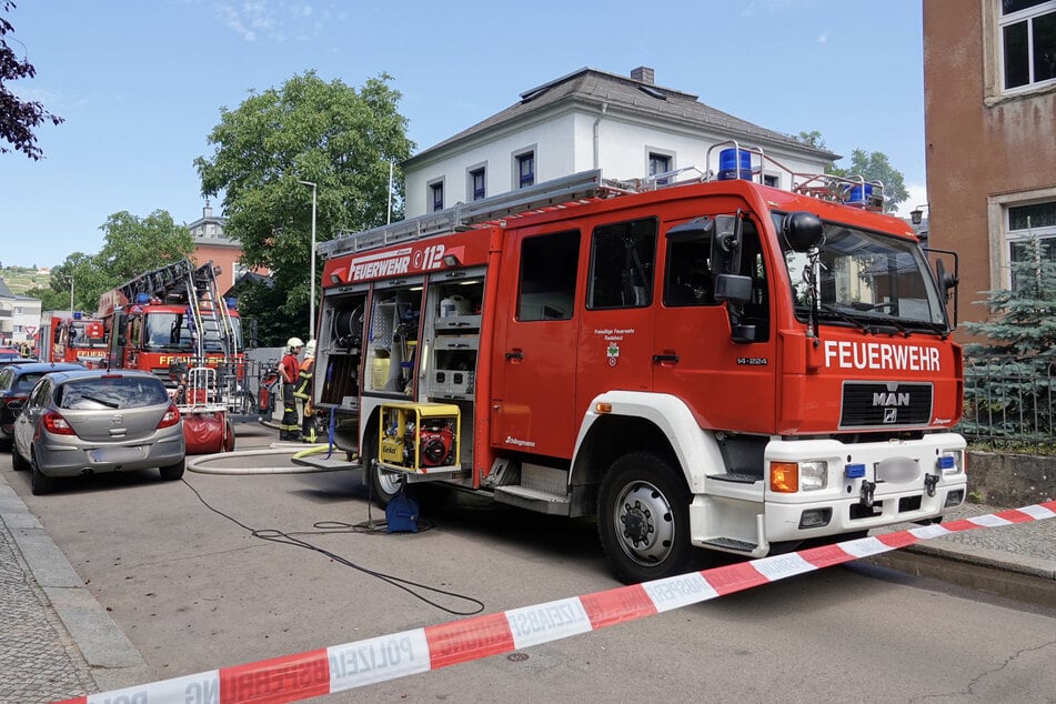 Die Gellertstraße war während des Einsatzes voll gesperrt.