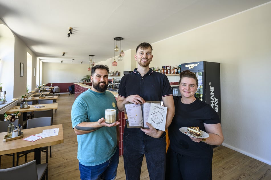 Ali Seelig (27, v.l.), Max Liebscher (30) und Maxi Nimz (32) betreiben das "Malima".
