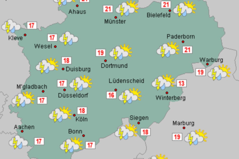 Der Regenschirm wird in den kommenden Tagen wohl zum ständigen Begleiter vieler Bürger in NRW.