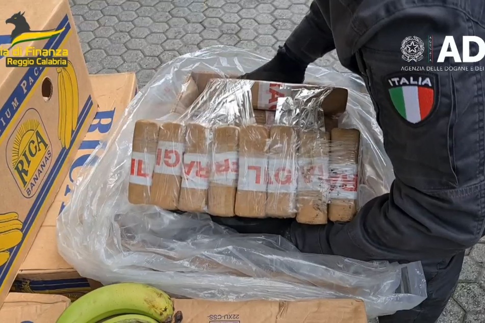 Es handelt sich den Angaben der Polizei zufolge um "reinstes Kokain". Dies befand sich demnach in zwei zwölf Meter langen Kühlcontainern versteckt zwischen einer Lieferung von rund 78 Tonnen Bananen.