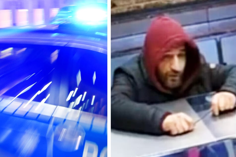 Mit diesem Bild sucht die Berliner Polizei nach einem mutmaßlichen Räuber.