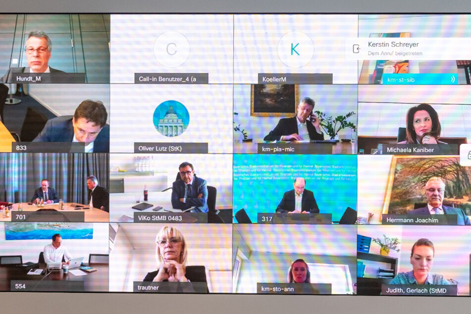 Videokonferenzen wurden auch in der bayerischen Politik sehr schnell zum Standard. (Archivbild)