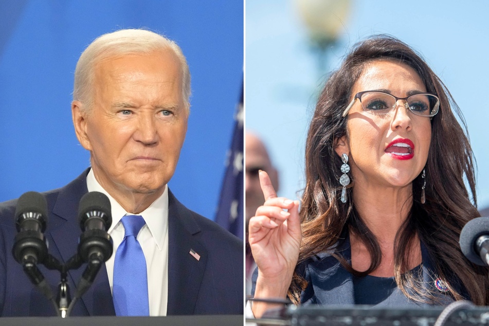 Colorado Representative Lauren Boebert (r.) has begun publicly blaming President Joe Biden (l.) for the recent assassination attempt against Donald Trump.