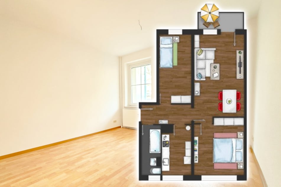 Tolle Wohnung mit Balkon und Bad mit Wanne oder Dusche in Plauen frei