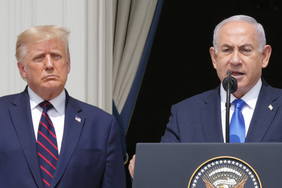 Donald Trump (l.) will meet with Israeli Prime Minister Benjamin Netanyahu this week at his Florida estate, the Republican ex-president announced Tuesday.