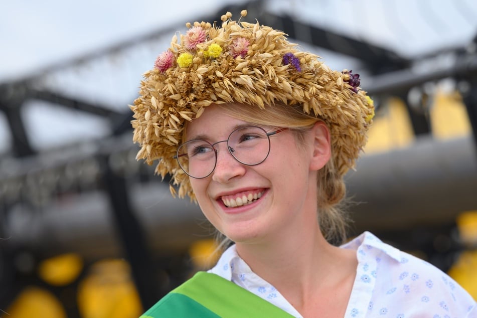 Schöne Repräsentantin der Landwirtschaft: Erntekönigin Jaqueline Döring (21).