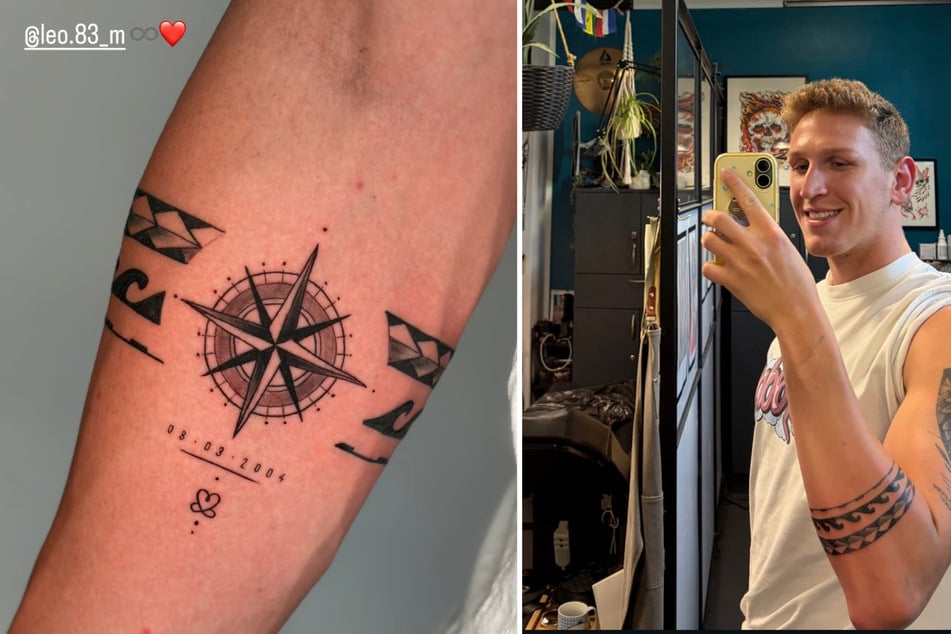Schwimm-Star Lukas Märtens (24) hat sich im "Eisenherz" ein neues Tattoo stechen lassen.