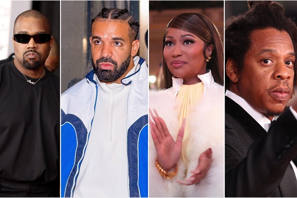 (From l. to r.) Kanye West, Drake, and Nicki Minaj were all targets in Jay-Z's comeback performance!