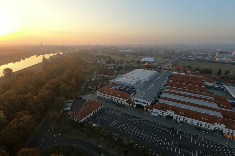 Die MESSE DRESDEN von oben.