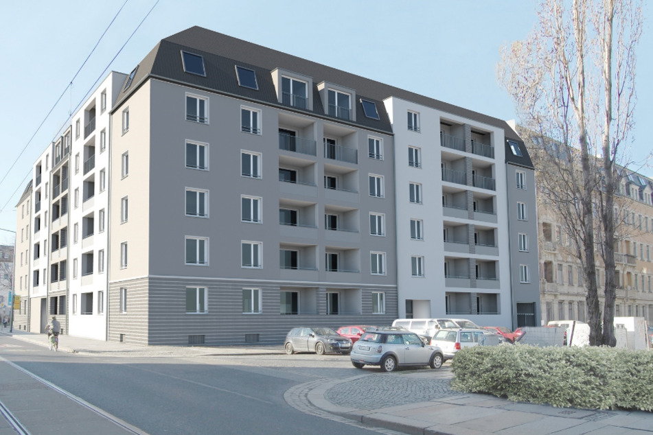 Bis März 2022 soll an der Schäferstraße dieses Wohnhaus entstehen.