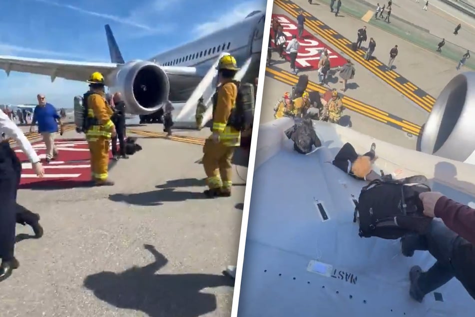 Triebwerksbrand zwingt Flieger zur Landung: Passagiere fliehen über Notrutschen