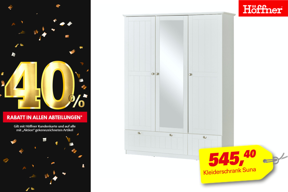 Kleiderschrank Suna
für 545,40 Euro