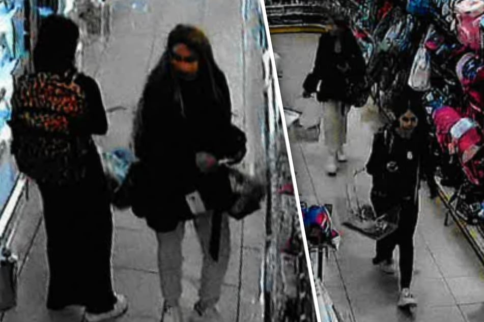 Als sie entdeckt wurden, versteckten sie ihre Tasche zwischen anderen Rucksäcken in einem Regal.