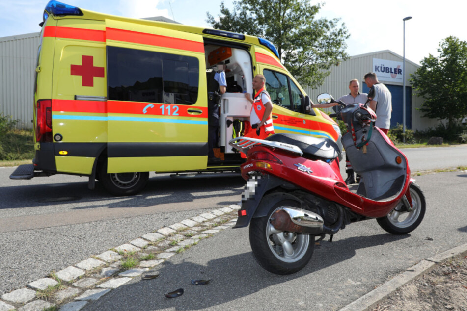 Die Frau stürzte in betrunkenem Zustand von ihrem Roller.