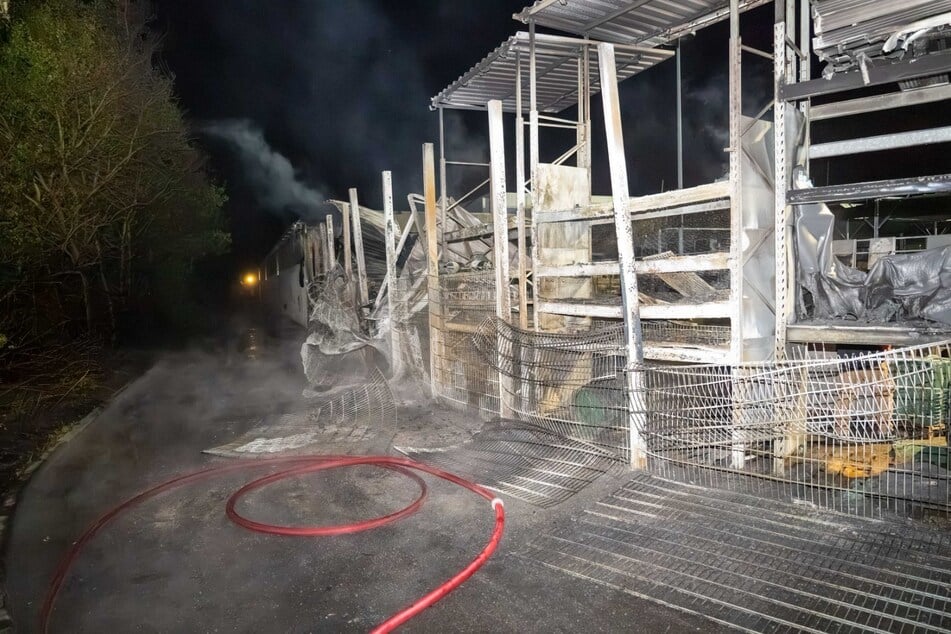 Der Gartenbereich des Baumarkts wurde massiv zerstört.