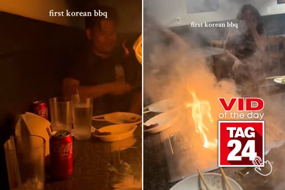 viral videos: Viral Video of the Day for October 29, 2025: First-time Korean BBQ turns into fiery chaos!