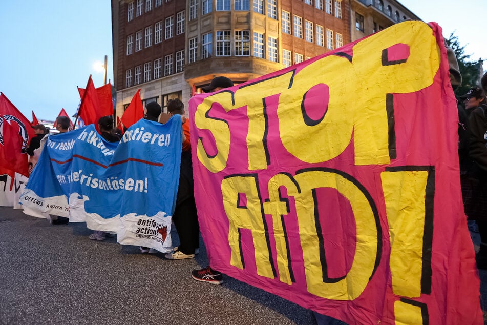 In Hamburg regt sich immer wieder Protest gegen die AfD. (Archivbild)