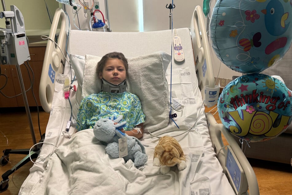 Oaklie Disney (8) erlitt durch den Unfall zwei Hirnblutungen.
