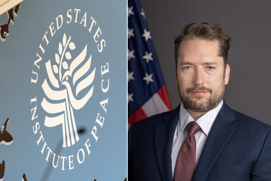 Darren Beattie (r.) has been appointed as the acting president of the US Institute of Peace.