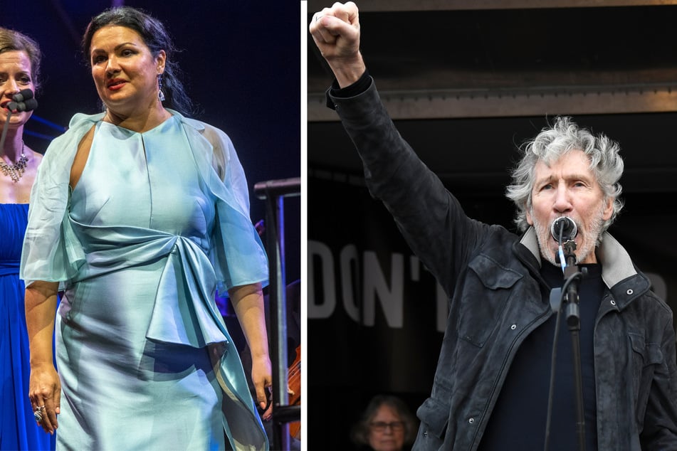 Anna Netrebko (51, l.) und "Pink Floyd"-Mitbegründer Roger Waters (79) fielen in der Vergangenheit durch nicht vorhandene oder höchst zweifelhafte Haltungen auf.