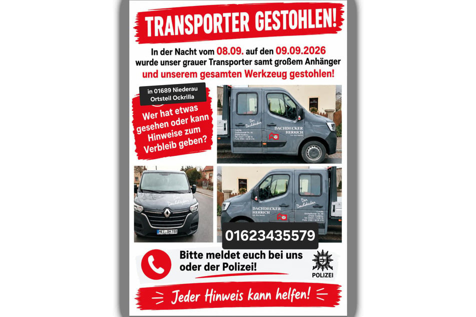 Der Dachdecker sucht auch selbst nach Zeugen.