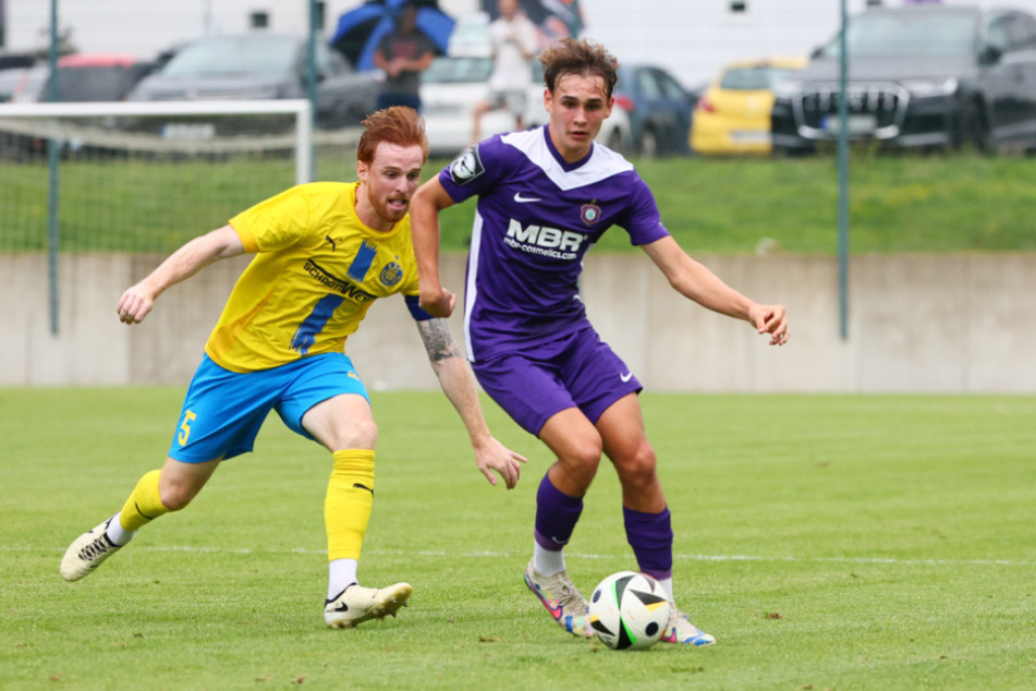 Quentin Fraulob (r.) schoss das 2:0 für Aue.