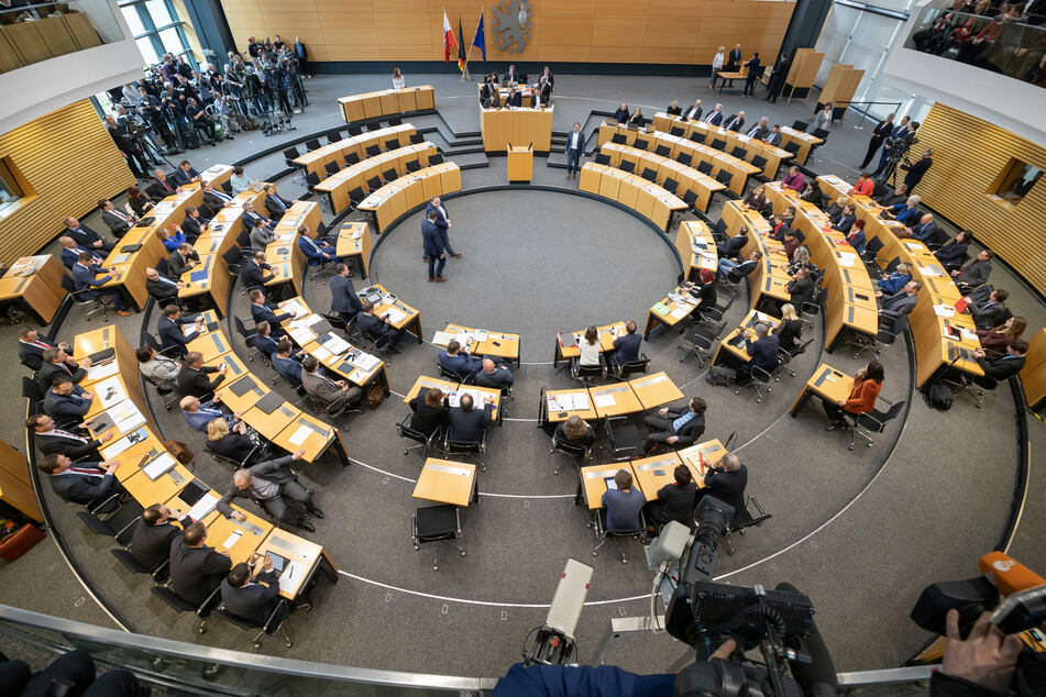 Der Plenarsaal musste nach der Wahl geräumt werden.
