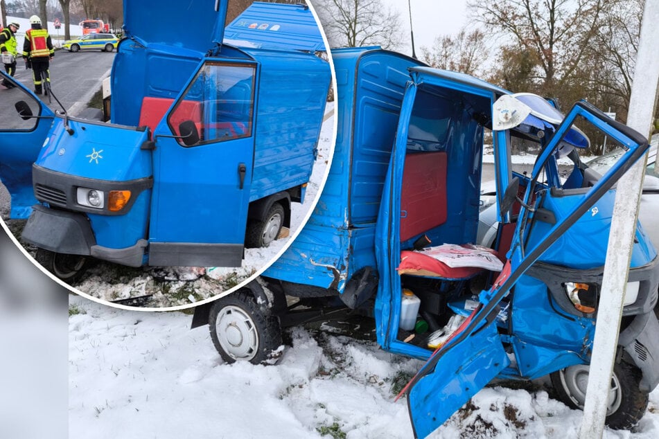Rollermobil durch die Luft geschleudert: Mann schwer verletzt
