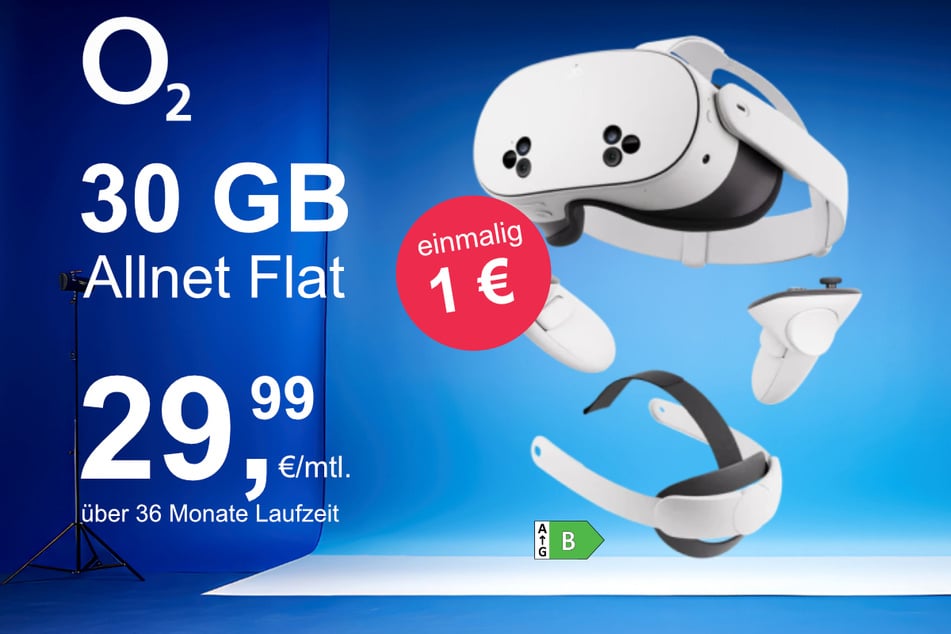 Die Meta Quest 3s im o2 Mobile M für einmalig nur 1 Euro.