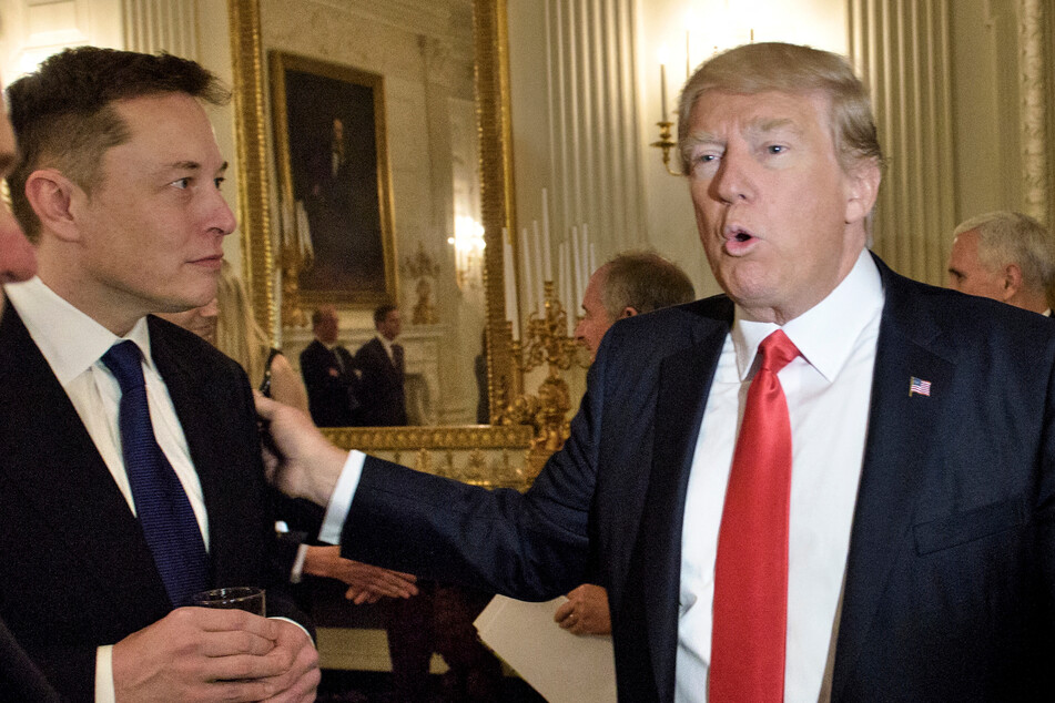 Elon Musk (l.) and Donald Trump have not always been in agreement with their political views.