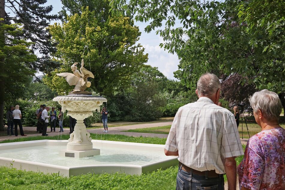 Bei einer Stadtführung lernt Ihr die Zwickauer Brunnen kennen.