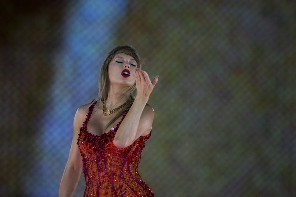 Taylor Swift performs on stage during The Eras Tour at the Hard Rock Stadium in Miami Gardens, Florida, on October 18, 2024.