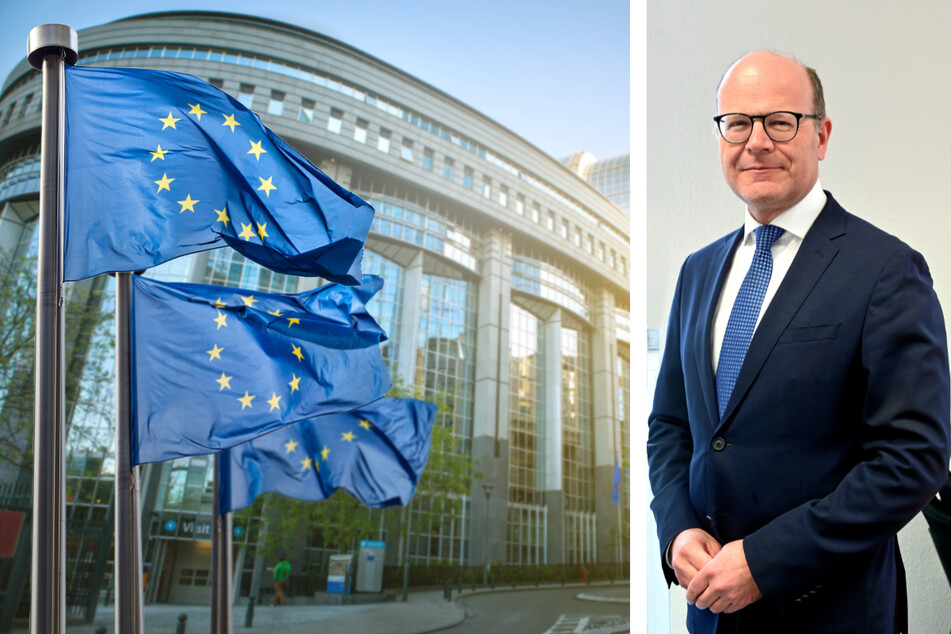 Noch ist Oliver Schenk (55, CDU) Staatsminister für Bundesangelegenheiten und Medien und Chef der Staatskanzlei. Mit der Europawahl will er ins EU-Parlament in Brüssel einziehen.