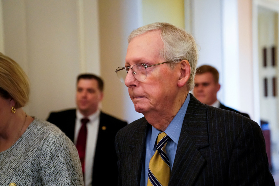 Senate Minority Leader Mitch McConnell urged his Republican colleagues to back the foreign aid bill.