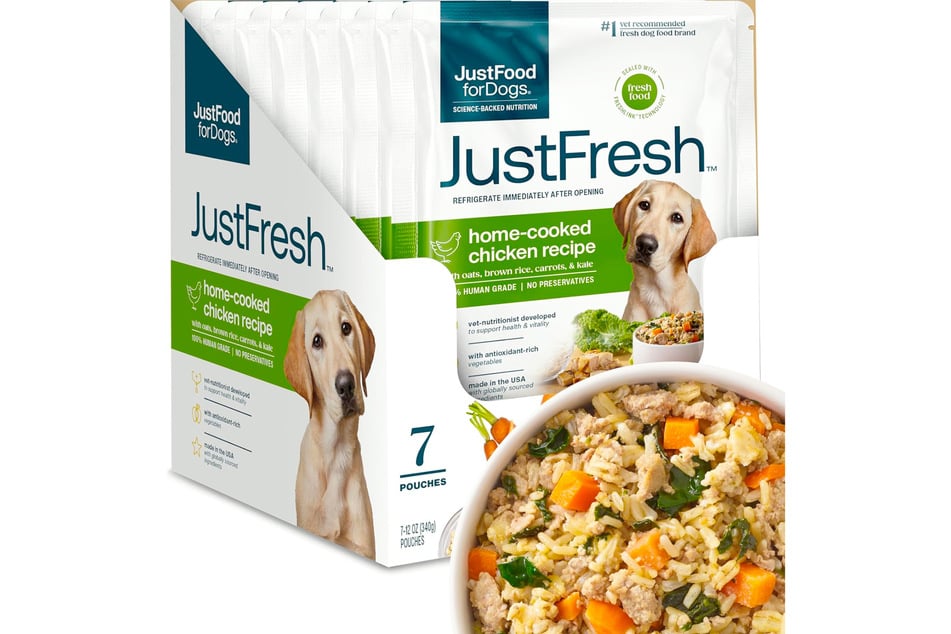 JustFoodForDogs 7 Pack Home-Cooked Chicken for $29.36 instead of $48.93
