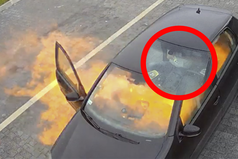 DAS hätte er lieber sein lassen: Mann putzt sein Auto - Explosion!